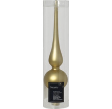 Goldfarbener Christbaumspitz aus Glas in Verpackung