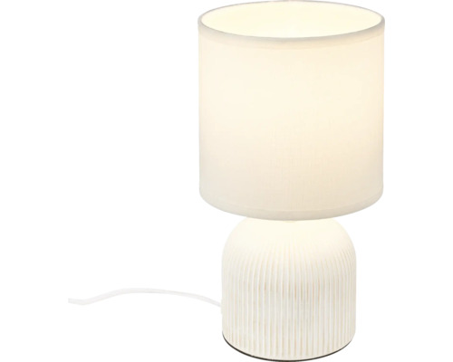 Tischleuchte mit zylindrischem Lampenschirm