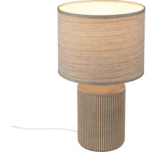 Tischleuchte mit Schirm und geriffeltem Sockel