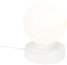 Tischleuchte mit kugelförmigem Lampenschirm