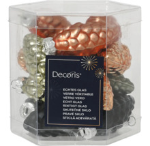 Dekoris Christbaumschmuck Zapfen aus Glas im Set
