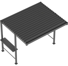 Pergola mit Lamellendach und Ablage