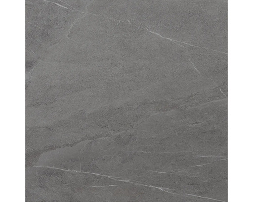 MIRAVA Feinsteinzeug Wand- und Bodenfliese NARVIK smoke 60 cm x 60 cm x 0.85 cm Graue Fliese mit Marmoroptik.