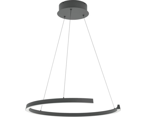 Suspension Labonete LED 24,8 W noir Suspension LED semi-circulaire avec de fins câbles de suspension