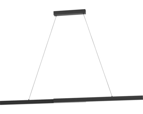 Suspension Montebuono LED 10 W noir Suspension avec design linéaire