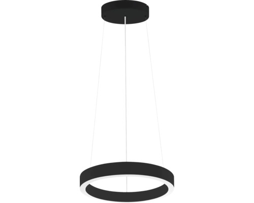 Suspension Pastrengo LED 30 W 4062 lm noir Lampe suspendue avec abat-jour annulaire