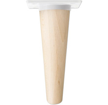 Pied de meuble en bois avec plaque de montage