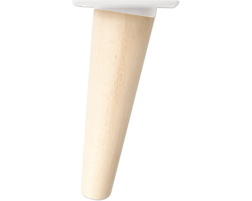 Pied de meuble Tarrox SCANDIA Balance Ø 24-48 x 150 mm bois de hêtre blanc 1 pièce Pied de meuble en bois
