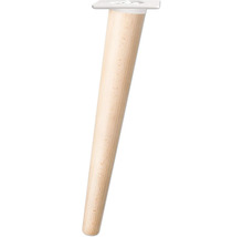 Pied de meuble en bois avec plaque de montage