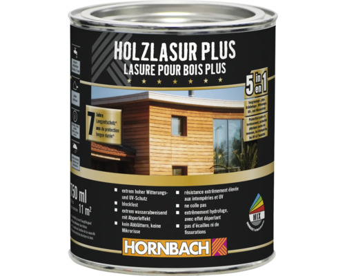 Holzlasur Plus Dose mit 750 ml Inhalt für den Aussenbereich