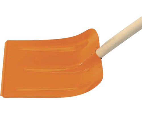 Schneeschaufel Alu Stahlkante 38cm Schneeschaufel mit Holzstiel