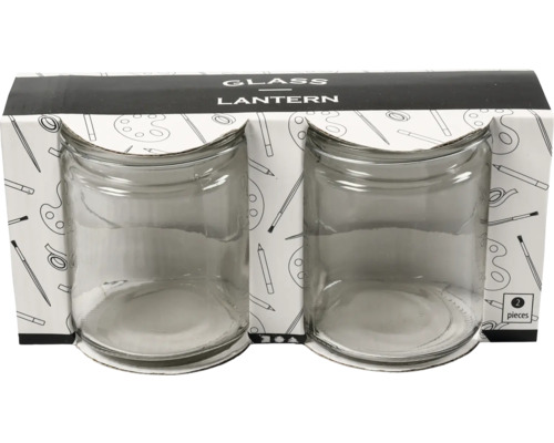 Glaslaterne im Zweierset in Verpackung
