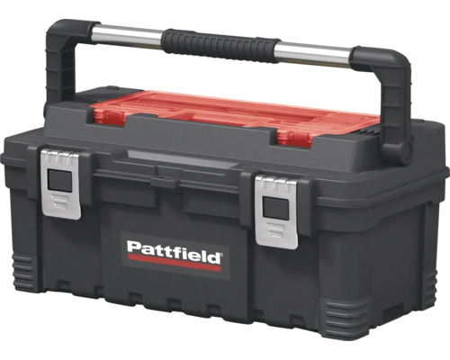 Pattfield Werkzeugkoffer mit Tragegriff und transparentem Deckel