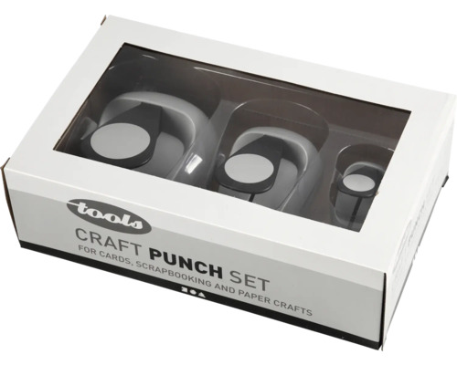 Stanzer-Set Kreise, 25&49&75 mm Bastelstanzer Set im Karton