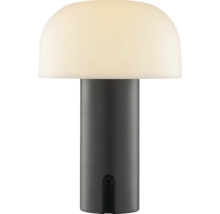 Tischleuchte mit pilzförmigem Schirm und zylindrischem Fuß