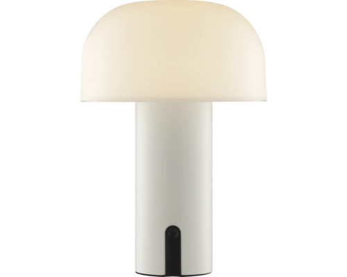 Akku Tischlampe Mattis LED 2,5 W beige weiss Weisse Tischleuchte im Pilzdesign