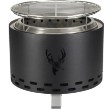 Feuerschale mit Grillrost und Hirschmotiv