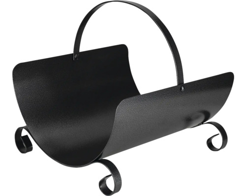 Brennholzkorb aus Metall mit Griff