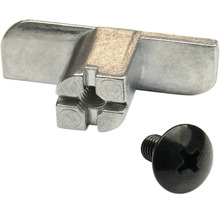 Ecrou à oreilles en métal avec vis assortie