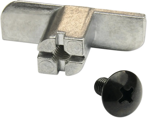 Ecrou à oreilles en métal avec vis assortie