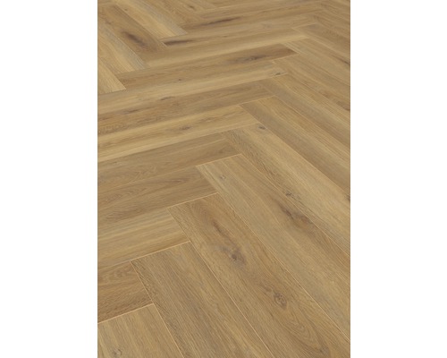 Plancher en bois avec motif à chevrons