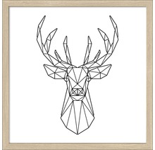 Gerahmtes Bild mit geometrischem Hirschmotiv