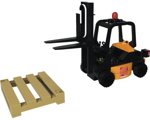 Spielzeugstapler mit Palette