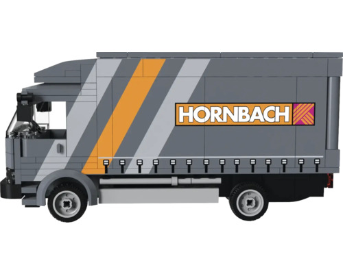 HORNBACH Brick Set Delivery Truck Lieferwagen Klemmbausteine 18.3x7x8.9 cm Hornbach Lastwagen aus Lego Steinen