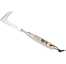 Unkrautstecher mit Edelstahlklinge und Holzgriff