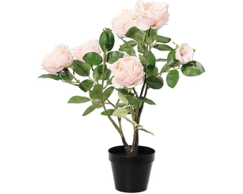 Rose artificielle en pot