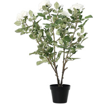 Rose artificielle décorative en pot