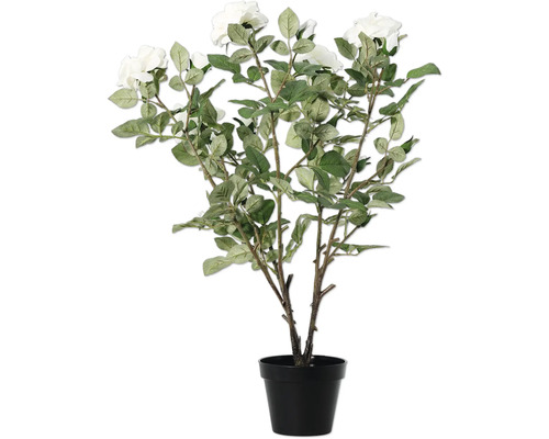 Rose artificielle décorative en pot