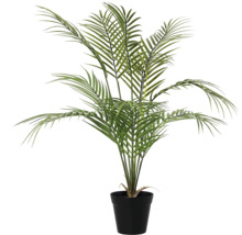 Plante artificielle palmier d'arec dans un pot noir