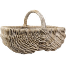 Panier en matériau tressé avec poignée