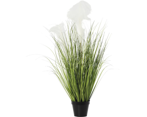 Plante artificielle décorative avec plumes en pot