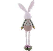 Stofftier Hase mit Latzhose als Dekoration