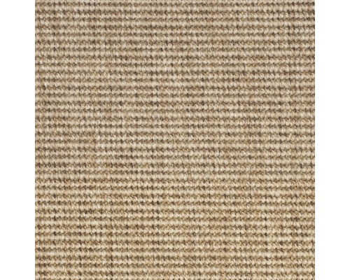 Moquette à poils courts Outsider African Spirit beige naturel FB26 largeur 400 cm (au mètre) Gros plan d'un tapis en fibres naturelles