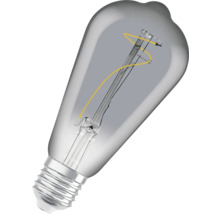 Glühbirne in Tropfenform mit sichtbarem Glühfaden
