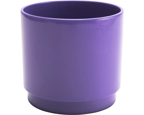 Pot de fleurs lilas en plastique