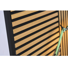 Panneau acoustique en bois avec des accents noirs pour l'absorption acoustique