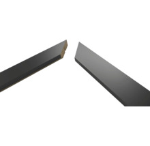 Deux baguettes de cadre photo grises en coupe