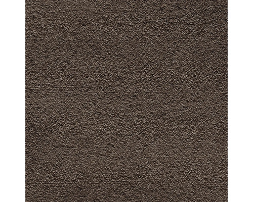 Moquette Shaggy Venezia marron chocolat FB48 largeur 400 cm (au mètre) Gros plan d'une surface d'enduit
