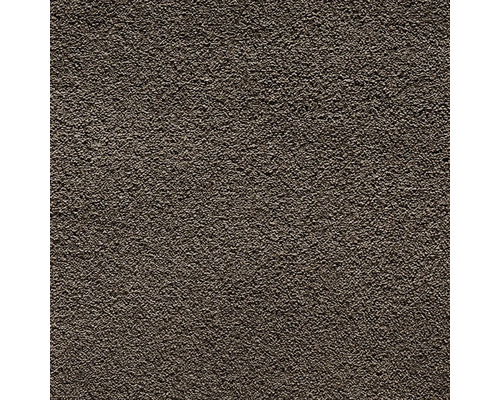 Moquette Shaggy marron foncé FB49 largeur 400 cm (au mètre) Gros plan d'une structure d'enduit