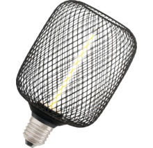 Dekorative LED Lampe mit schwarzem Drahtgeflecht