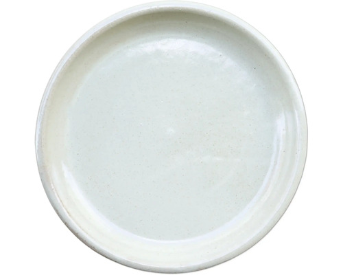 Untersetzer Keramik Ø 35 cm H 5 cm weiss Runder Servierteller aus Keramik