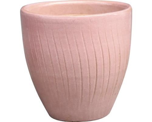 Blumentopf aus Keramik mit gerillter Oberfläche