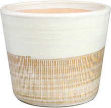 Pot de fleurs avec motif de lignes verticales