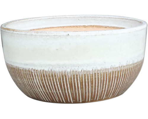 Cache-pot à fleurs en céramique avec motif rayé