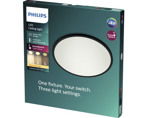 Verpackung einer Philips LED Deckenleuchte mit Szenenschalterfunktion