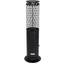 Chauffage de terrasse noir avec motif géométrique pour l'extérieur